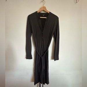 Lucky Brand steel grey midi dress